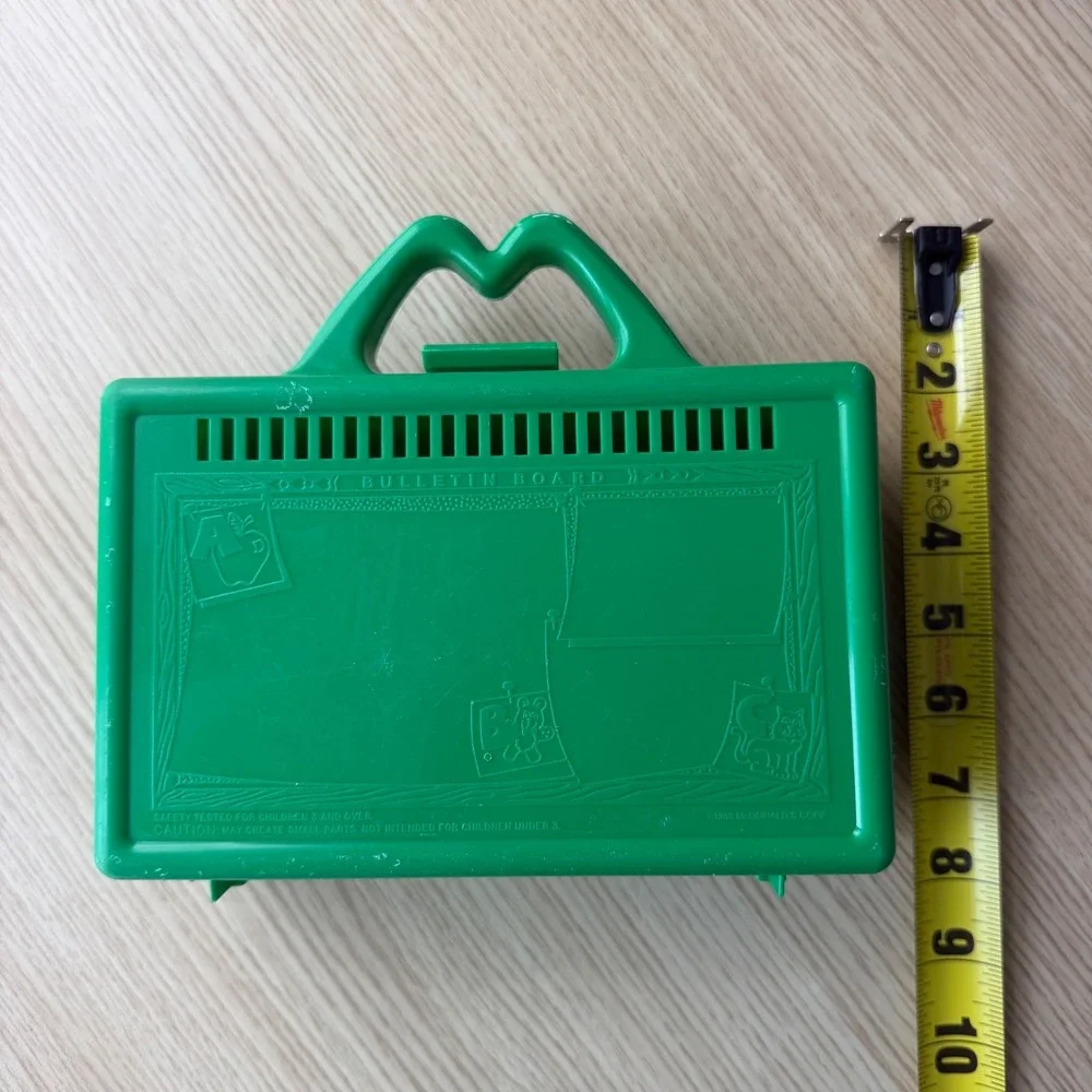 Vintage 1988 McDonald's Happy Meal Green Plastic Lunch Box Pencil Case